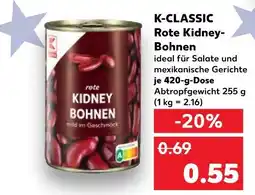 Kaufland K-classic rote kidney-bohnen Angebot