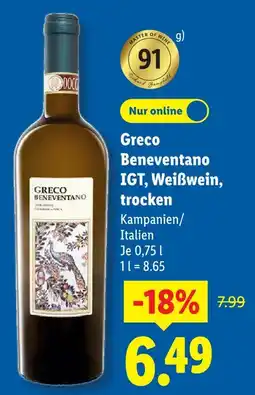 Lidl Greco beneventano igt weißwein Angebot