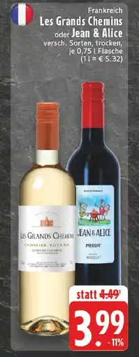 E-Center Les grands chemins oder jean & alice Angebot