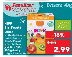 Kaufland Hipp bio-fruchtsnack Angebot