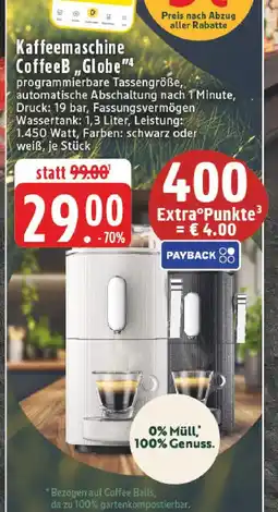 E-Center Coffeeb kaffeemaschine globe Angebot