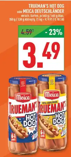 Marktkauf Meica trueman's hot dog Angebot