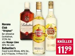 Wasgau Havana Club "Original" o. Ballantine's Finest Scotch Whisky, 40% Vol., Angebot