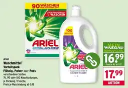 Wasgau Ariel Waschmittel Vorteilspack Flüssig, Pulver oder Pods Angebot