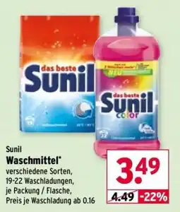 Wasgau Sunil Waschmittel Angebot