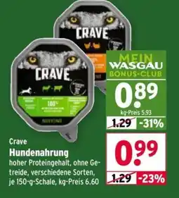 Wasgau Crave Hundenahrung Angebot
