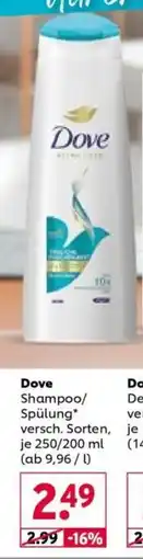 Wasgau Dove Shampoo/ Spülung Angebot