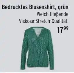 Wasgau Bedrucktes Blusenshirt, grün Angebot