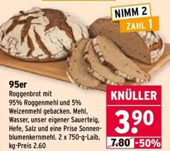 Wasgau 95er Roggenbrot Angebot