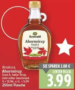 E-Center Alnatura Ahornsirup Angebot