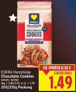E-Center EDEKA Herzstücke Chocolate Cookies Angebot