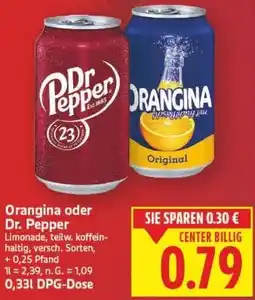 E-Center Orangina oder Dr. Pepper Angebot