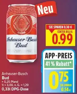 E-Center Anheuser-Busd Bud Angebot