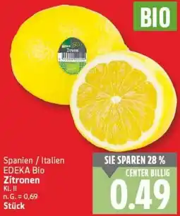 E-Center EDEKA Bio Zitronen Angebot