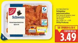 E-Center GUT&GÜNSTIG Schweinegeschnetzeltes Angebot
