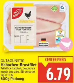 E-Center GUT&GÜNSTIG Hähnchen-Brustfilet Angebot