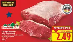 E-Center Bauern Gut Zartes Roastbeef oder Rumpsteak Angebot