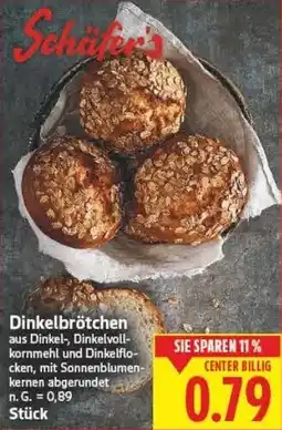 E-Center Schäfer's Dinkelbrötchen Angebot
