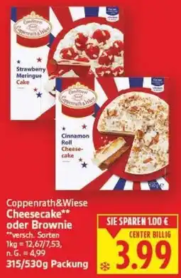 E-Center Coppenrath&Wiese Cheesecake oder Brownie Angebot