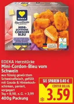 E-Center EDEKA Herzstücke Mini-Cordon-Bleu vom Schwein Angebot