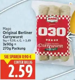 E-Center Mago Original Berliner Currywurst Angebot