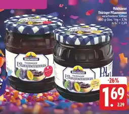 E-Center Mühlhäuser thüringer pflaumenmus Angebot
