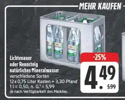 E-Center Lichtenauer natürliches mineralwasser Angebot
