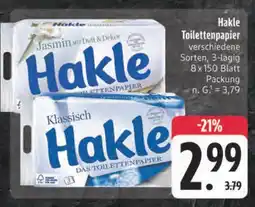 E-Center Hakle toilettenpapier Angebot