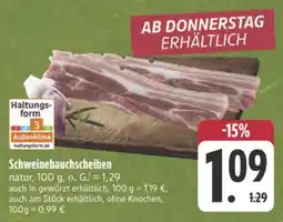 Edeka Schweinebauchscheiben natur Angebot