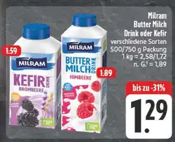 Edeka Milram kefir brombeere drink Angebot