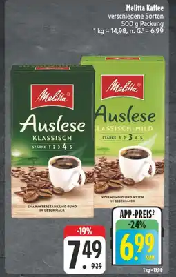 Edeka Melitta auslese klassisch Angebot