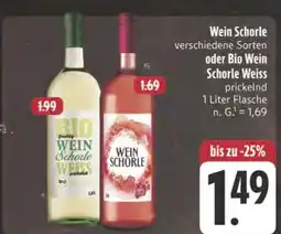 Edeka Bio wein schorle weiss Angebot