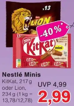 Wiglo Wunderland Nestlé Minis KitKat oder Lion Angebot