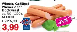Wiglo Wunderland Wolf Wiener, Geflügel Wiener oder Bockwurst Angebot