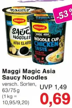Wiglo Wunderland Maggi Magic Asia Saucy Noodles Angebot