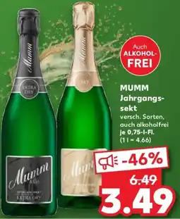 Kaufland MUMM Jahrgangs sekt Angebot