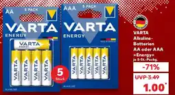 Kaufland VARTA Alkaline- Batterien AA oder AAA Energy Angebot