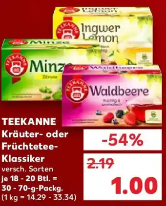 Kaufland TEEKANNE Kräuter- oder Früchtetee- Klassiker Angebot
