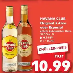 Kaufland HAVANA CLUB Original 3 Años oder Especial Angebot