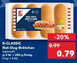 Kaufland K-CLASSIC Hot-Dog-Brötchen Angebot