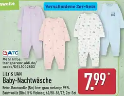 Aldi Nord LILY & DAN Baby-Nachtwäsche Angebot