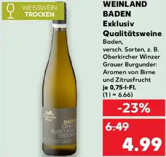 Kaufland WEINLAND BADEN Exklusiv Qualitätsweine Angebot