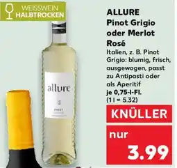 Kaufland ALLURE Pinot Grigio oder Merlot Rosé Angebot