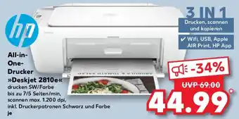Kaufland hp All-in- One- Drucker Deskjet 2810e Angebot
