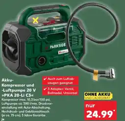 Kaufland PARKSIDE Kompressor und -Luftpumpe 20 V PKA 20-Li C3 Angebot