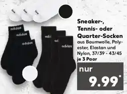 Kaufland adidas Tennis- oder Quarter-Socken Angebot