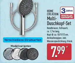 Aldi Nord HOME CREATION Multi- Duschkopf-Set Angebot