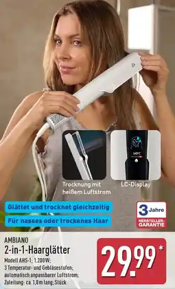 Aldi Nord AMBIANO 2-in-1-Haarglätter Angebot