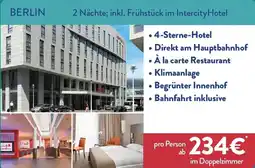 Aldi Nord BERLIN 2 Nächte; inkl. Frühstück im IntercityHotel Angebot