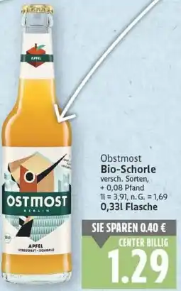 E-Center Obstmost Bio-Schorle Angebot